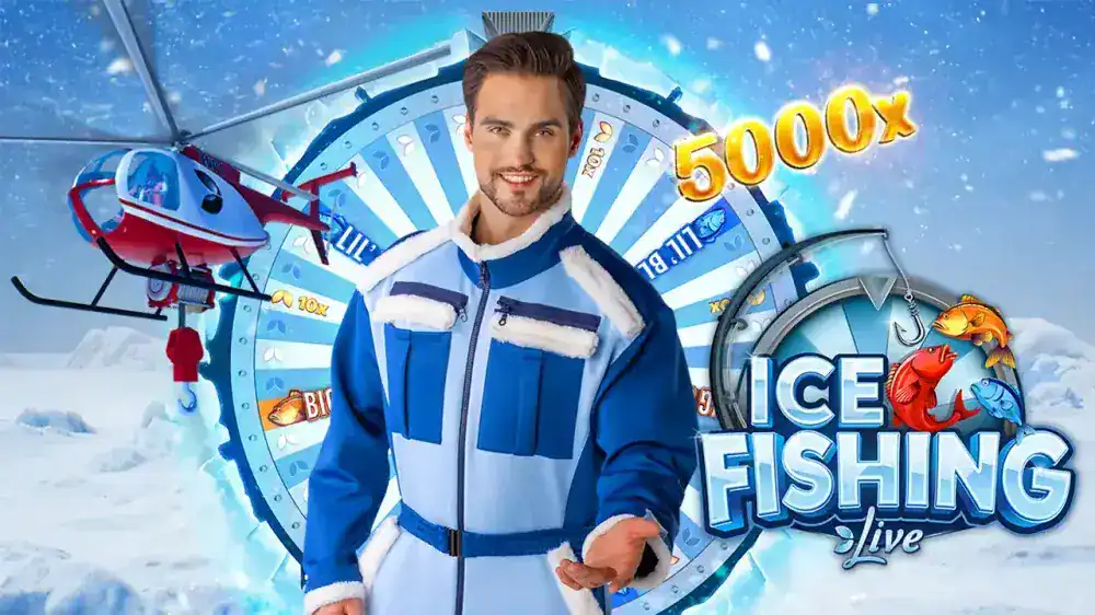 Ice fishing casino promo banner